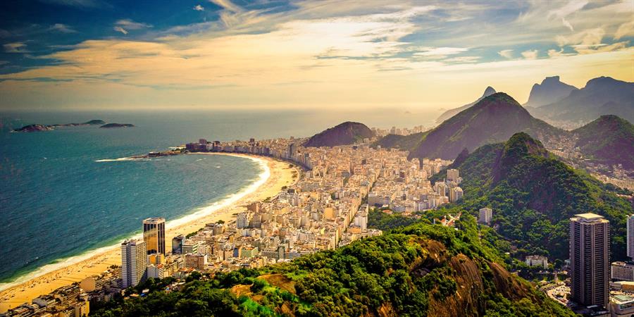 Copacabana ströndin Rio de Janeiro